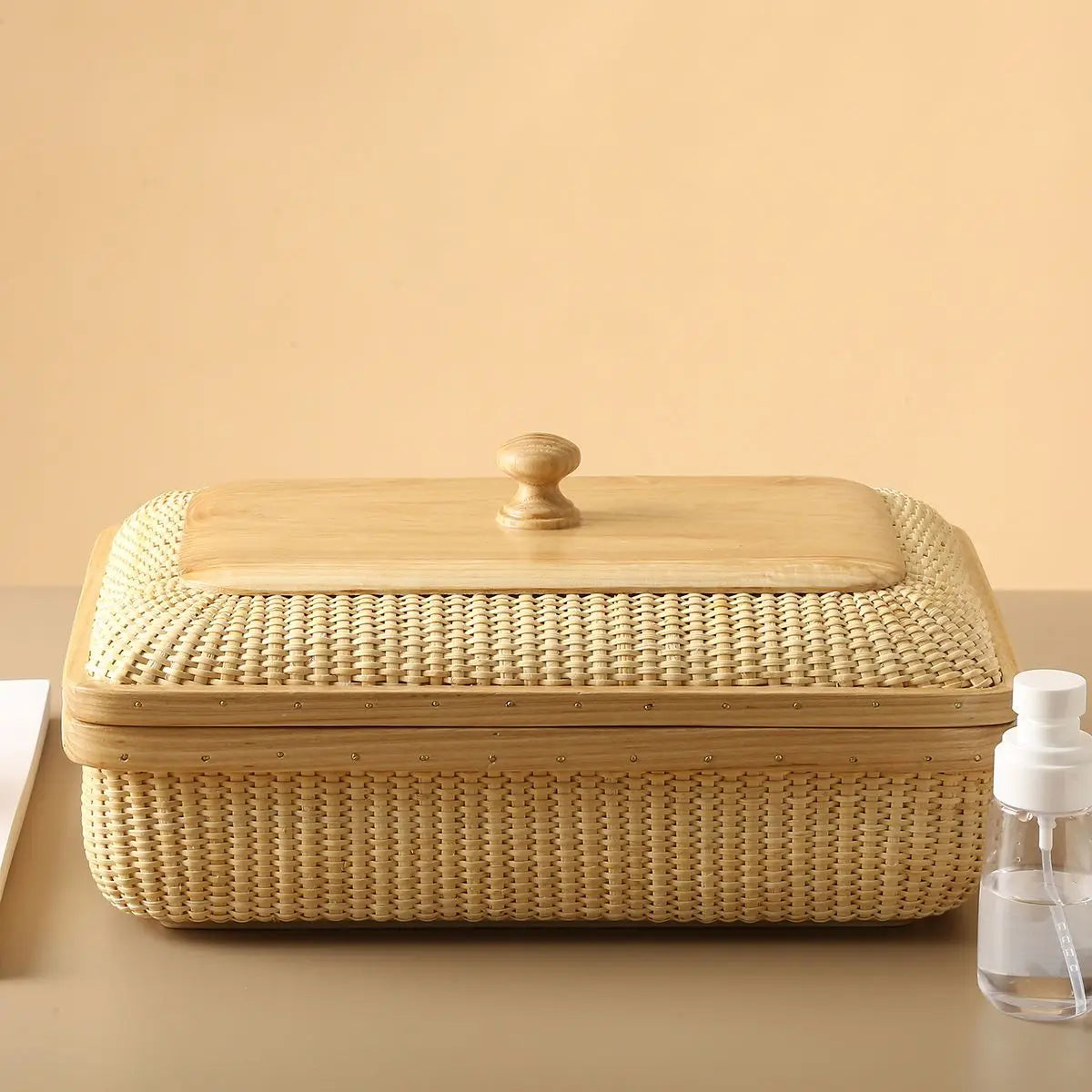 Afralia™ Natural Vine Weave Jewelry Box and Desktop Organizer Basket