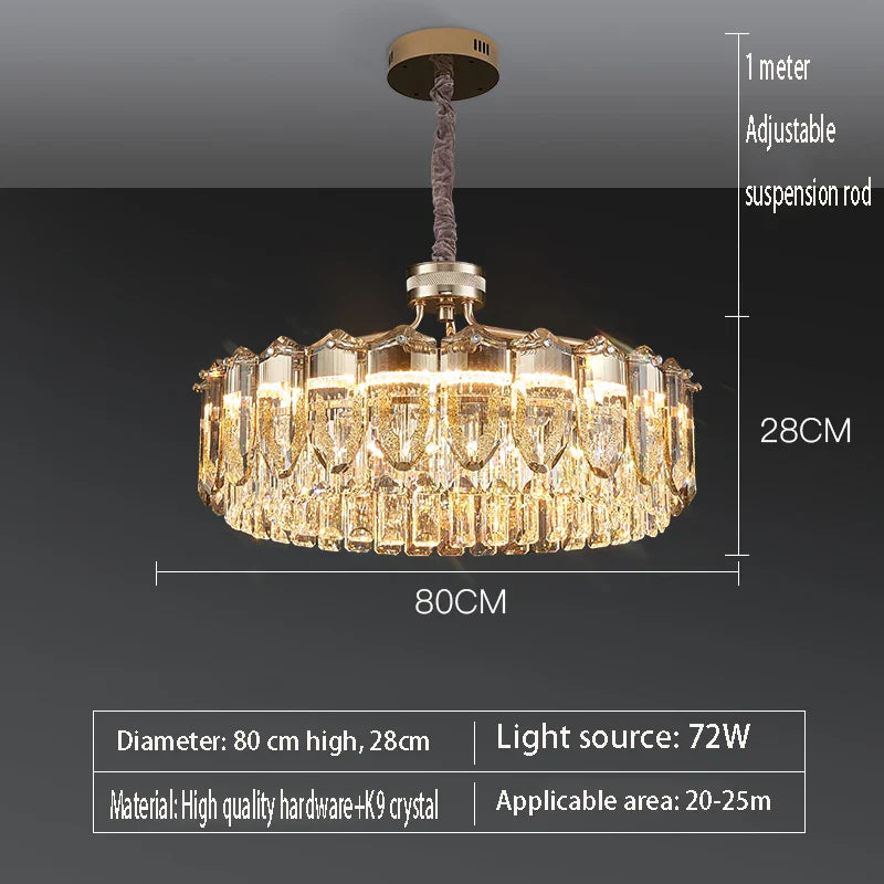 Afralia™ Crystal Luxury Chandelier for Living Room, Bedroom, Dining Room - Elegant European Style Lighting