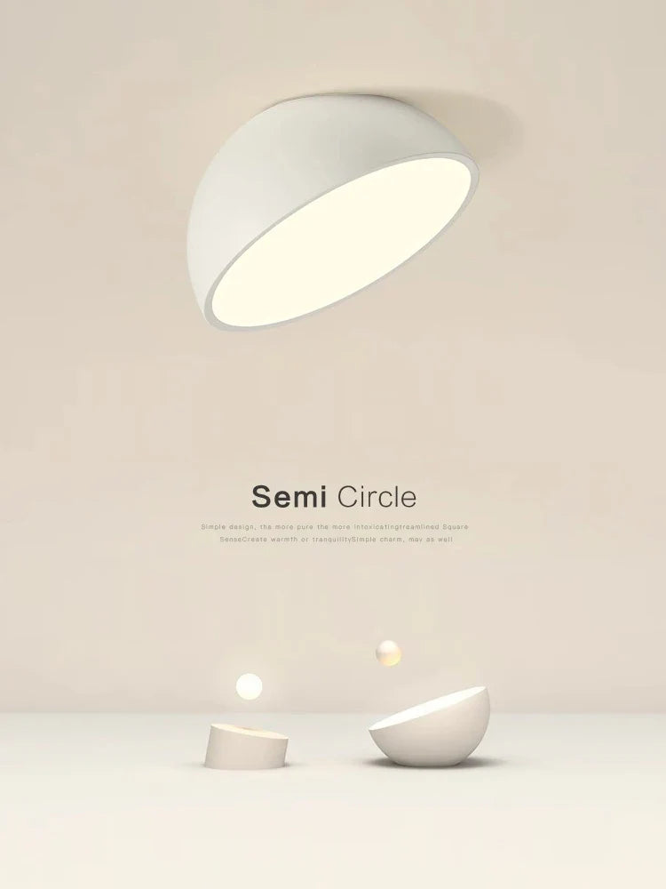 Afralia™ LED Semicircular Ceiling Light for Bedroom, Aisle, Balcony - Modern & Creative Lighting Fixtures