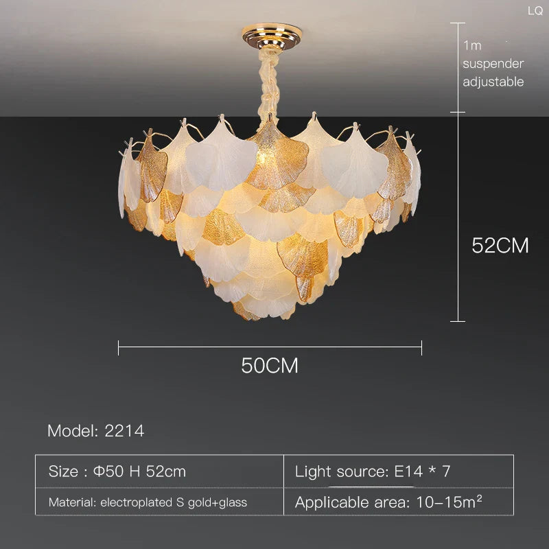 Afralia™ Crystal Chandelier Shell Lamp: Luxury Nordic Design for Living Room, Bedroom, Hall