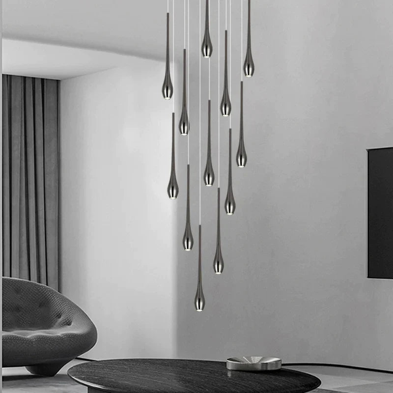 Afralia™ Modern LED Chandelier for Living Room Study Hall Indoor Lighting