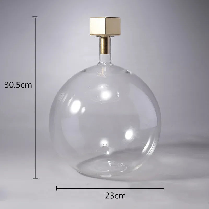Afralia™ Copper Metallic Glass Vase Sphere Terrarium Hydroponic Container Decoration Accessories