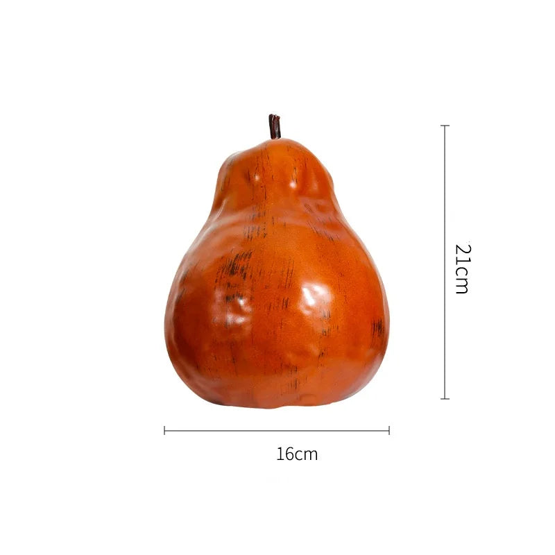 Afralia™ Resin Pomelo & Pear Abstract Sculpture Decor for Home Ornament