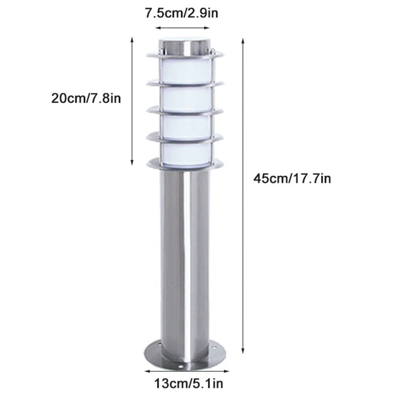 Afralia™ Stainless Steel Outdoor Waterproof Path Light with Acrylic Shade