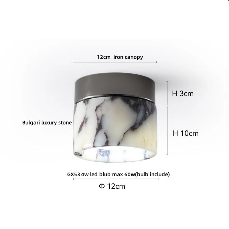 Afralia™ Marble LED Ceiling Light Modern Nordic Style for Home Decor & Study