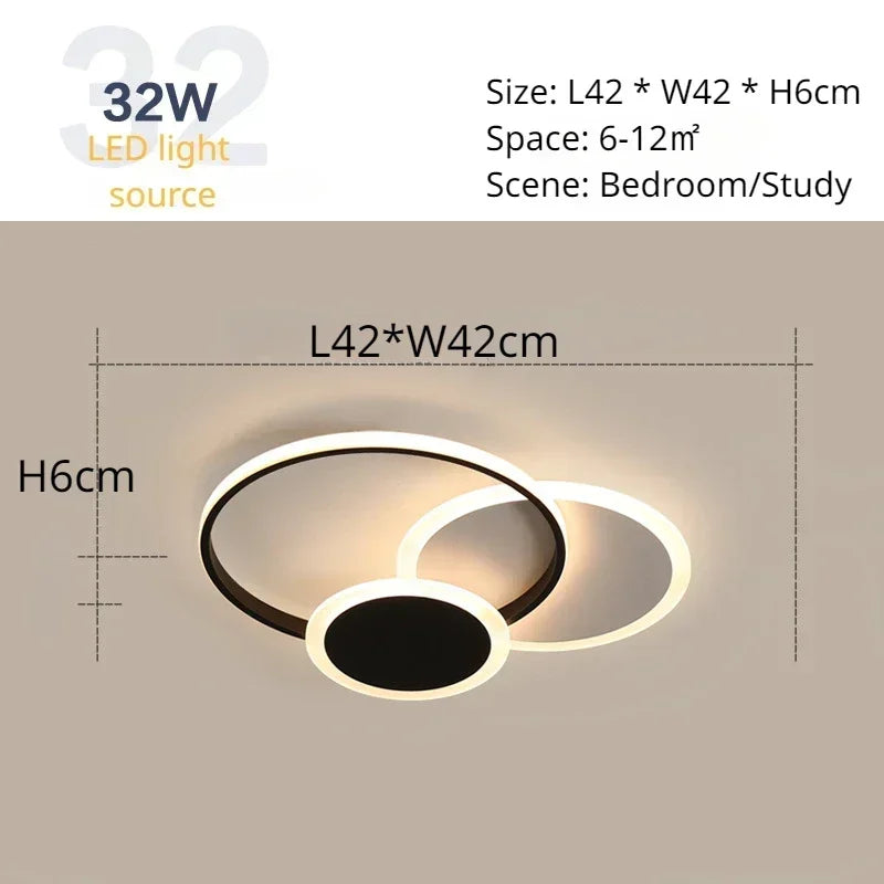 Afralia™ Nordic Minimalist LED Ceiling Light for Bedroom, Living Room, Restaurant - Home Decor Lighting