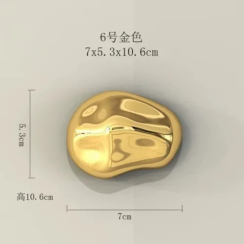 Afralia™ 3D Stone Wall Ornaments: Room Aesthetics & Decoration - Plating Craft Stone Pendants