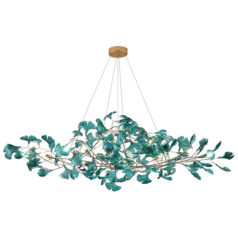 Afralia™ Gingko Leaf Chandelier: Modern Luxury Art Decor for Home, Restaurant & Bar