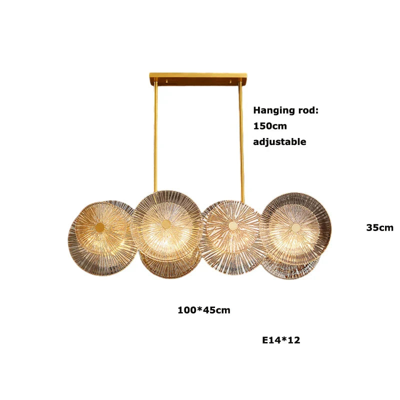 Afralia™ Nordic Glass Chandelier Modern Luxury Stainless Pendant Lamp