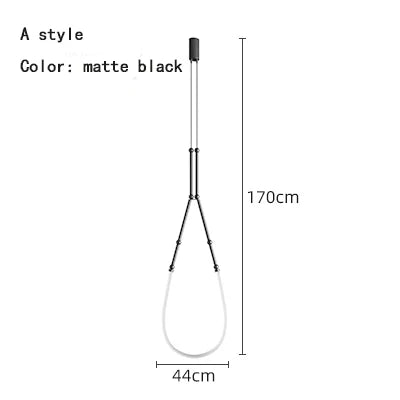 Afralia™ Linear Creative Chandelier for Living Room Lobby, Bedroom, Hotel, Restaurant Lighting