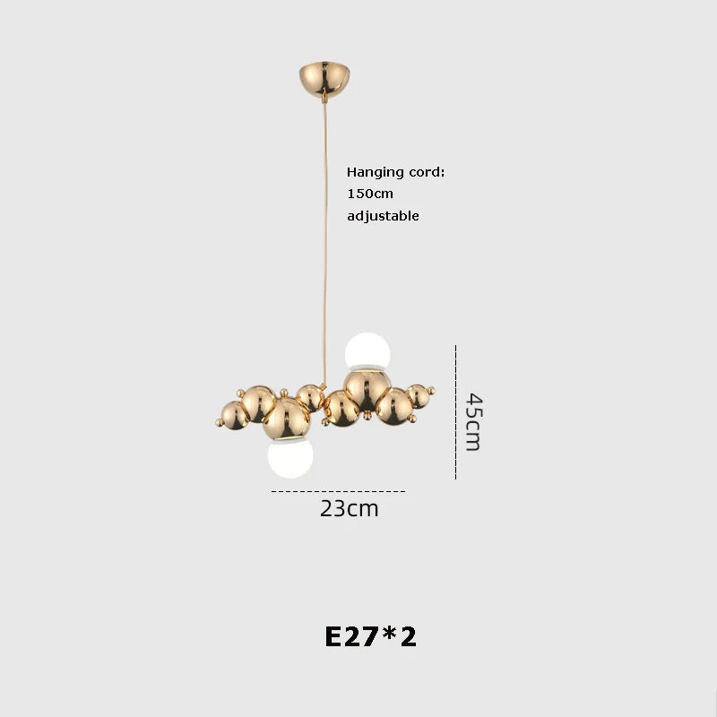 Afralia™ Silver Gold Molecule Stainless Steel LED Chandelier - 2022 Trend