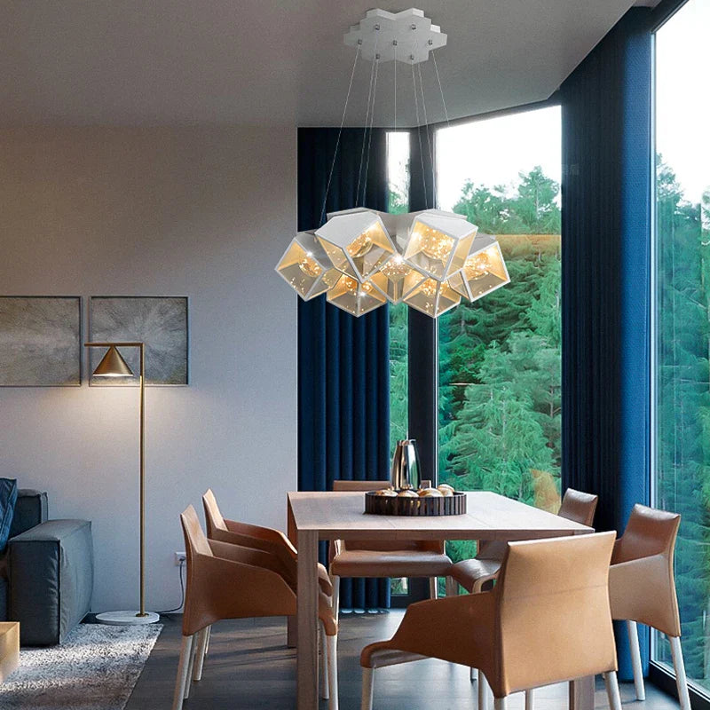 Afralia™ Nordic LED Ceiling Chandeliers Gypsophila Pendant Lights for Modern Home Décor
