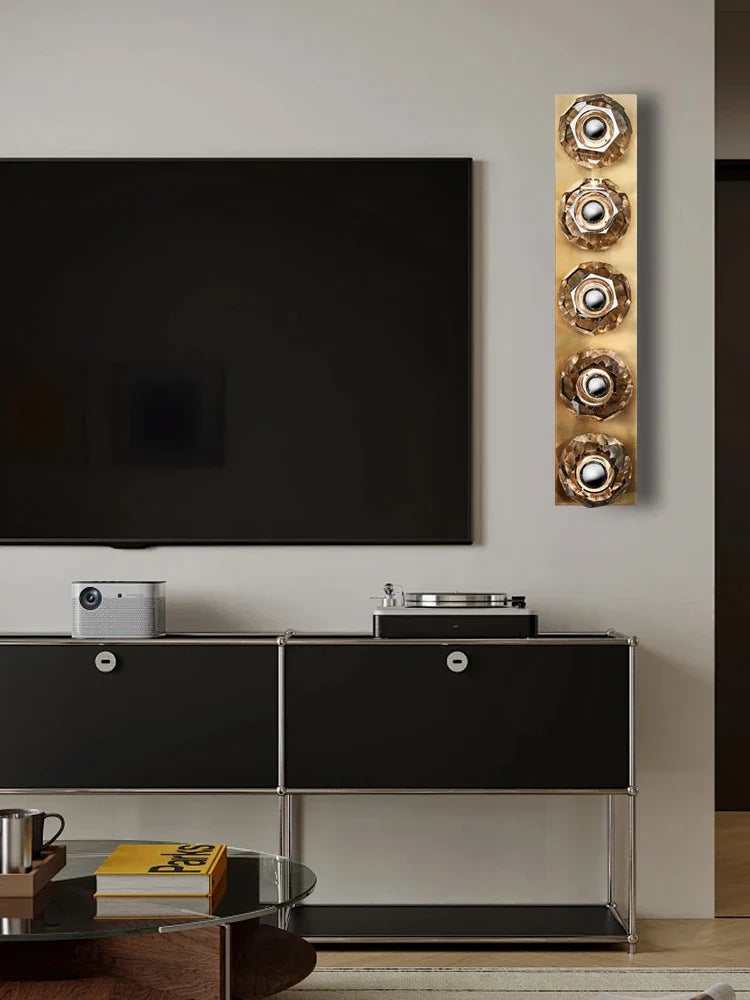 Afralia™ Crystal Luxury Wall Lamp for Modern TV Background and Living Room Décor