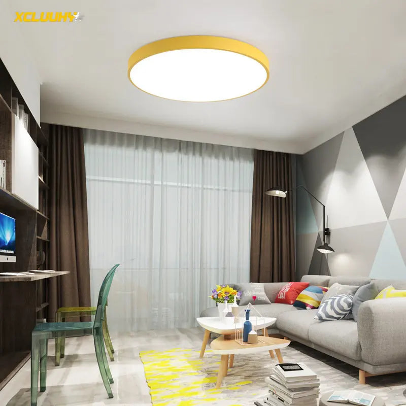 Afralia™ Colored LED Ceiling Light for Kids Room & Exhibition Hall