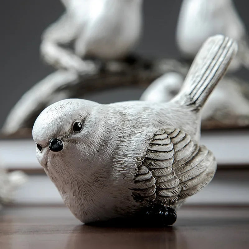 Resin Bird Ornament for Home Decor by Afralia™: Retro Living Room Figurineicon