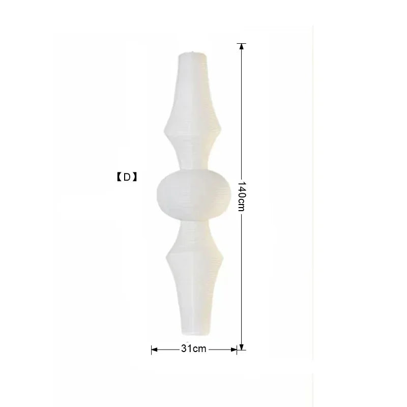 Afralia™ Japanese Wabi Sabi Pendant Light LED E27 Noguchi Akari Rice Paper Ceiling Hanging