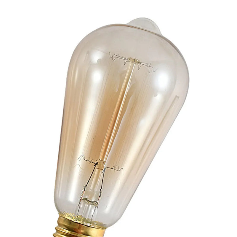 Afralia™ Amber Warm LED Spiral Filament Bulb E27 Vintage Edison 4W 2300K ST64 Bulb