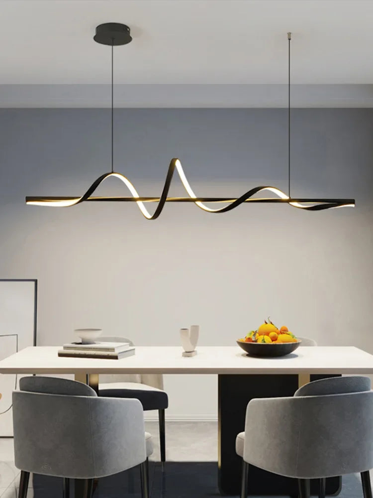 Afralia™ Water Ripple LED Pendant Lights: Modern Minimalist Dining Room Bar Hanging Lamp Fixtures