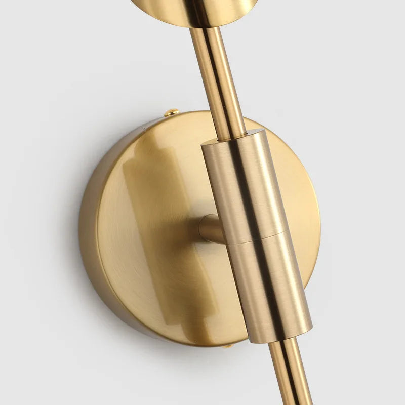 Afralia™ Gold LED Single Head Wall Lamp for Living Room, Bedroom, and Corridor