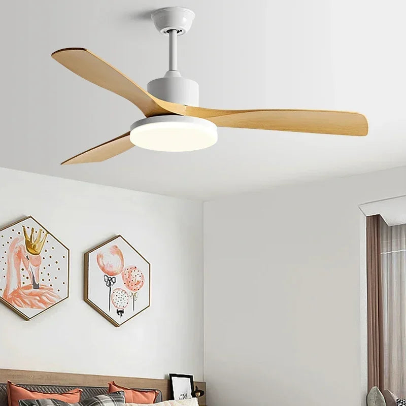 Afralia™ Modern Simplicity Ceiling Fan with Remote Control for Indoor Living Room, Strong Winds