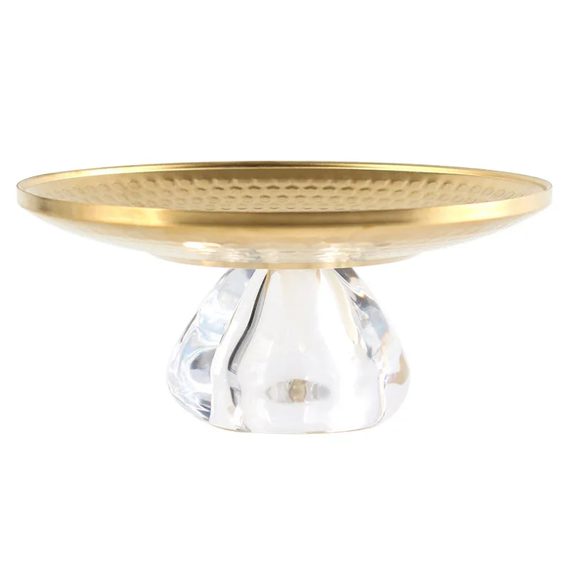 Afralia™ Metal Storage Tray Round: Desktop Organizer, Fruit Platter, Candy Bowl, Jewelry Dish