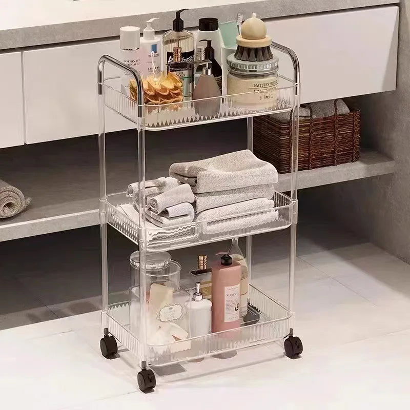 Afralia™ Multi-layer Rolling Utility Cart for Efficient Storage and Organization
