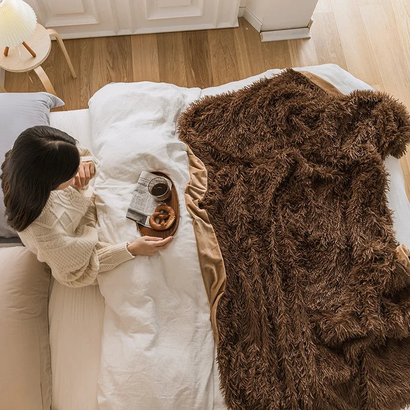 Afralia™ Cozy Faux Fur Throw Blanket for All Seasons