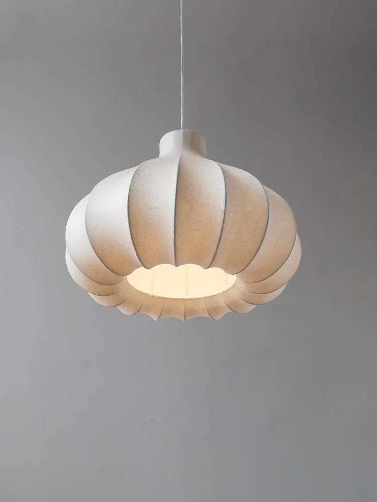 Afralia™ Silk LED Pendant Lights: Nordic Minimalist Wabi Sabi Chandelier for Home Decor