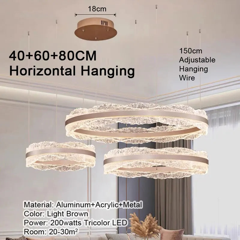 Afralia™ Modern Acrylic Texture Pendant Light for Home Decor