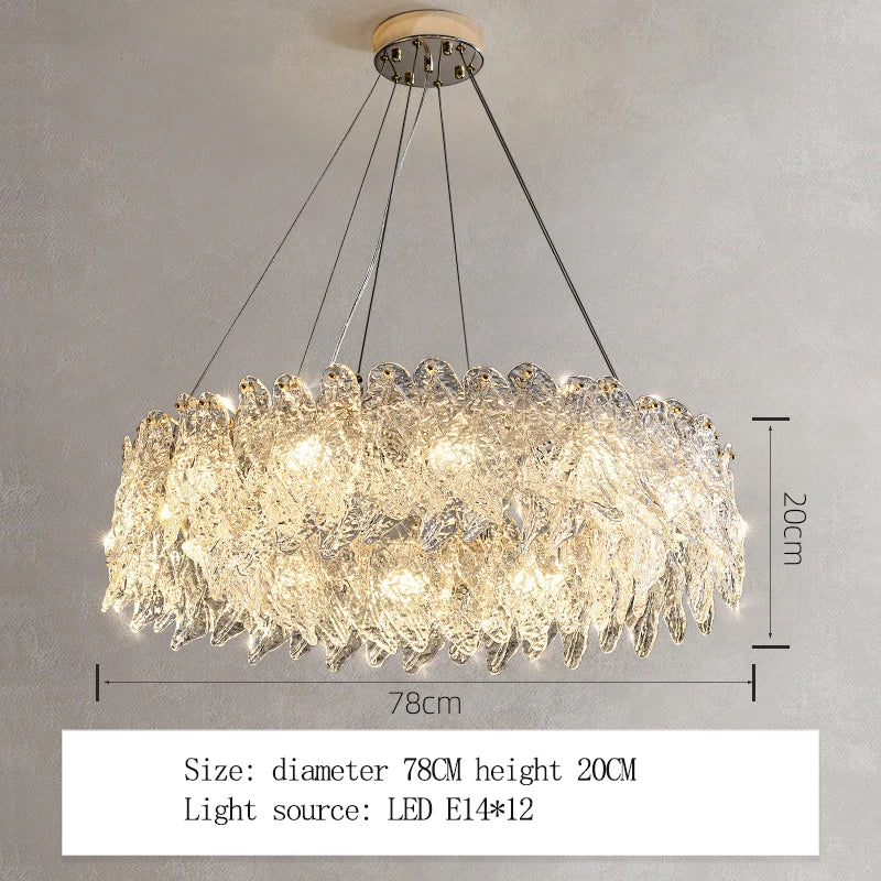 Afralia™ Luxury Crystal LED Round Ceiling Chandelier: Modern Bedroom & Living Room Pendant