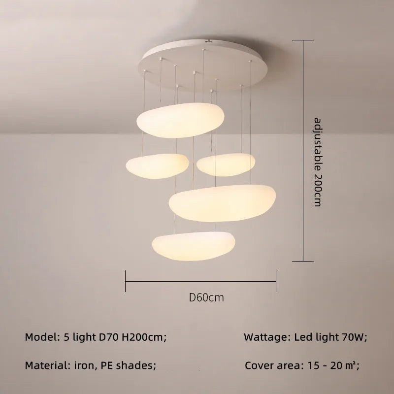 Afralia™ LED Cobblestone Chandelier with Smart Dimmable Lights - Modern Indoor Lighting Fixtures