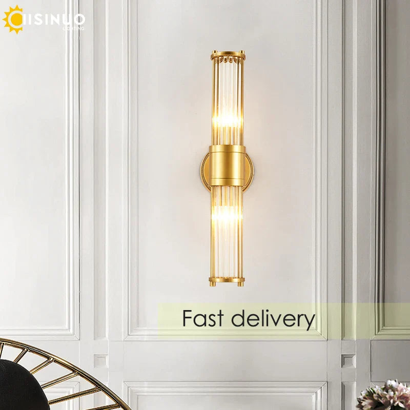 Afralia™ Copper Indoor Wall Sconce Light for Bedroom Living Room Hallway