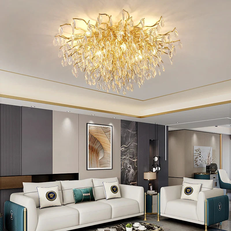 Afralia™ Modern Crystal Tree Branch Chandelier for Kitchen, Dining, Living & Bedroom