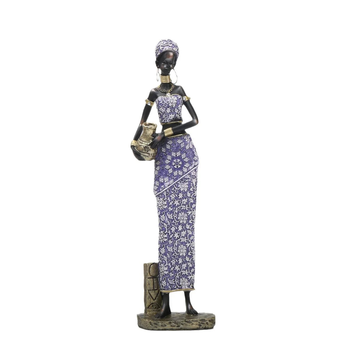Afralia™ African Woman Sculpture: Realistic Home Decor Figurine