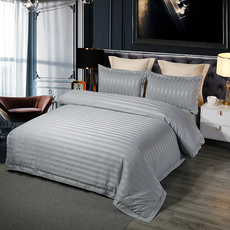 Afralia™ Cozy Solid Color Bedding Set for Hotels and Homes.