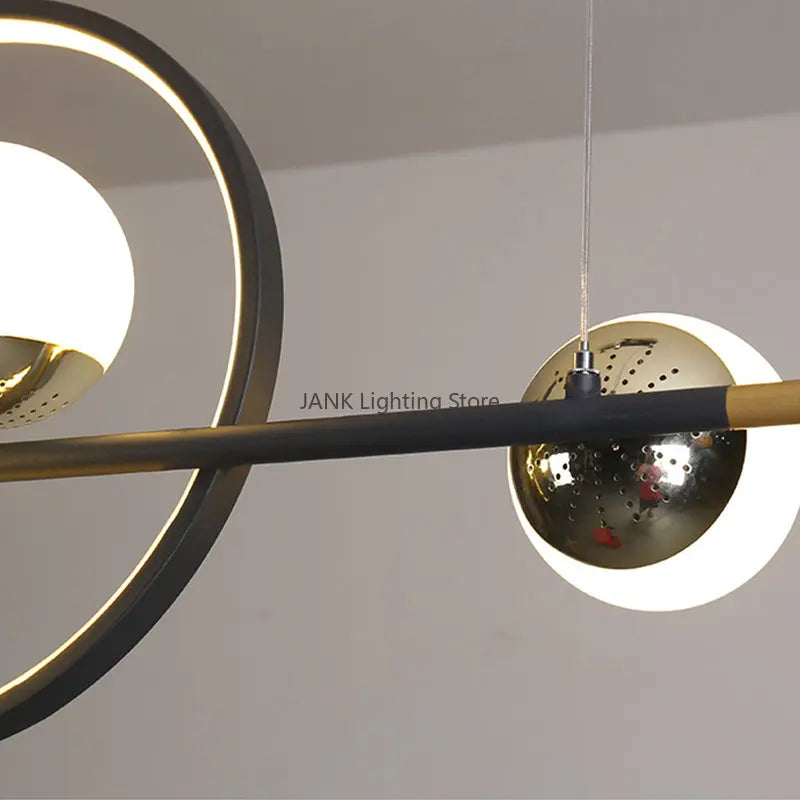 Afralia™ LED Long Strip Pendant Light: Nordic Minimalist Design for Living Room, Restaurant, Bar