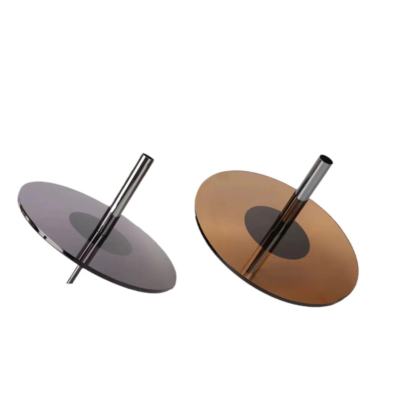 Afralia™ Geometric Metal Saucer Ornaments Handicrafts Home Decoration Flower Vase Accessories