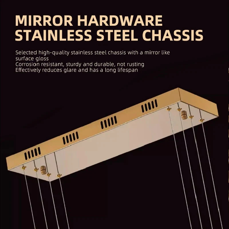 Afralia™ Crystal Chandelier Pendant Lamp Hanging Light for Living Room