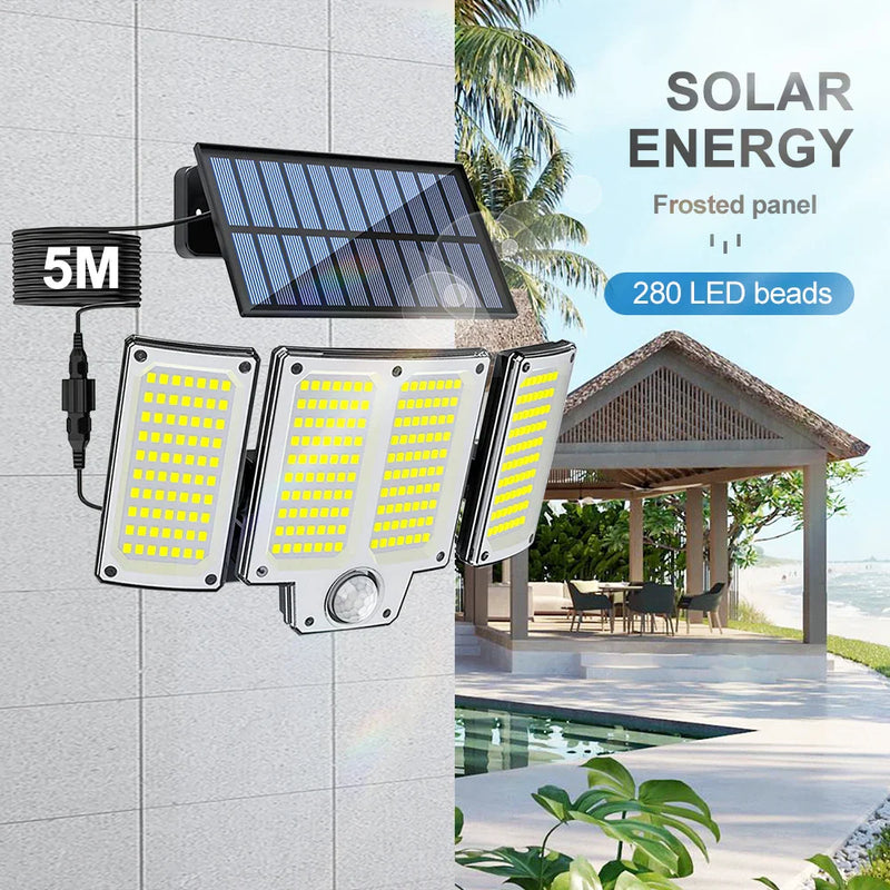 Afralia™ Solar Flood Lights 3 Modes Super Bright IP65 Waterproof Wall Lamp