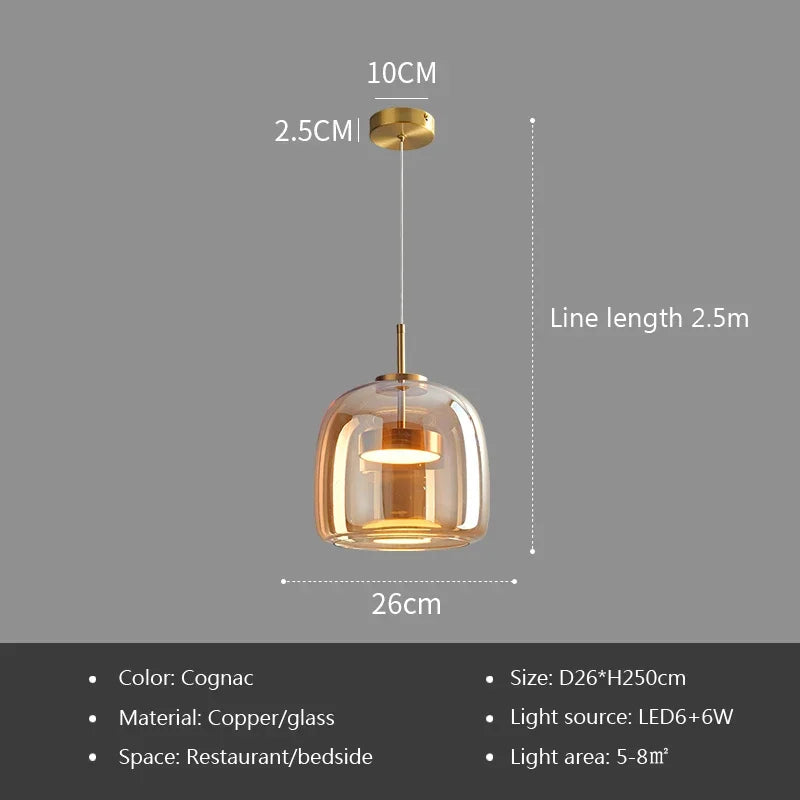 Afralia™ Nordic Glass Pendant Lights Luxury Chandeliers for Modern Restaurant Lighting