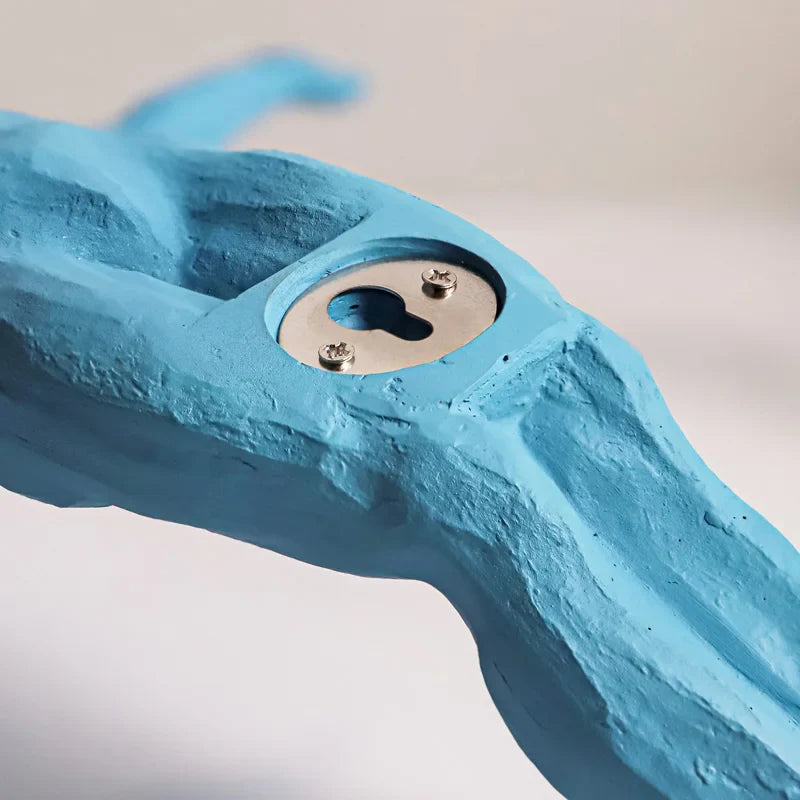 Afralia™ Bungee Jumper Wall Sculpture: Industrial Style Sporty Figurine for Living Room Decor