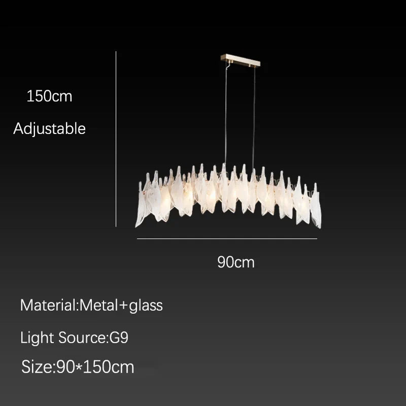 Afralia™ Cloud Mist Glass Chandelier with G9 Light Source - Luxury Home Decoration