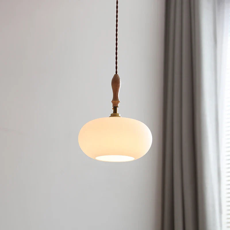 Afralia™ White Glass LED Pendant Lamp: Modern Nordic Style for Kitchen, Dining Room, Bedroom