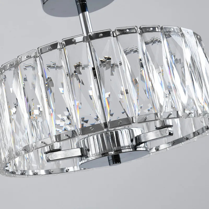 Afralia™ Chrome Crystal Chandelier Pendant: Modern Luxury Kitchen island Dining Room Decoration