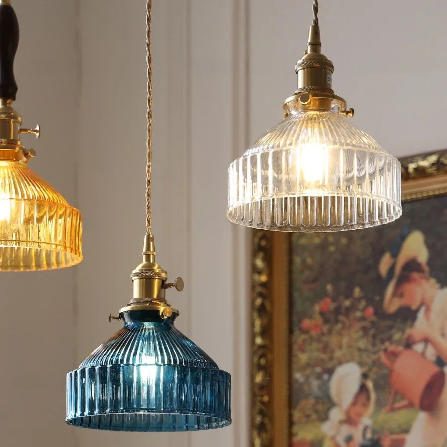 Afralia™ Walnut Wood & Glass LED Pendant Lamp Modern Nordic Style