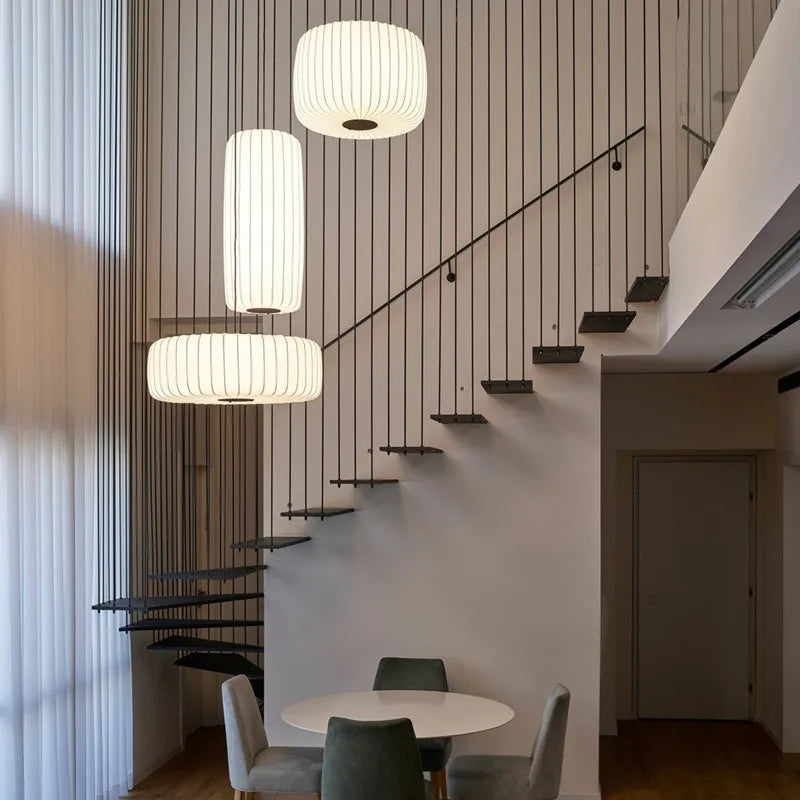 Afralia™ Silk Pendant Light: Elegant Noguchi Lamp for Living Room, Bedroom Decor