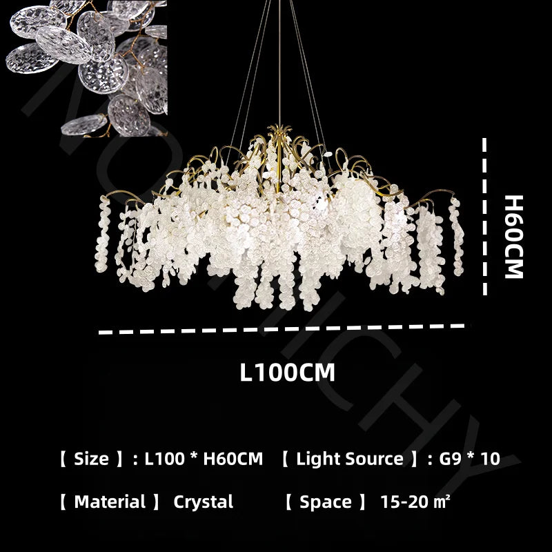 Afralia™ Crystal Branch Chandelier: Luxury Art Decor Lighting for Living Room, Bedroom, Dining Room