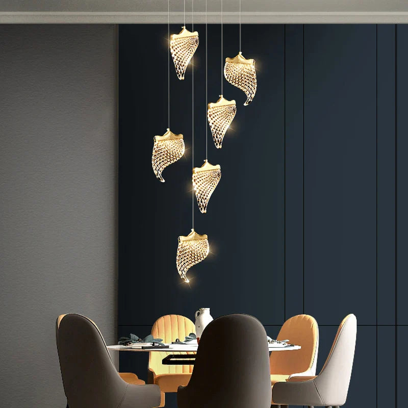 Afralia™ Elegant Acrylic Chandelier for Duplex Apartment Living Room and Dining Hall