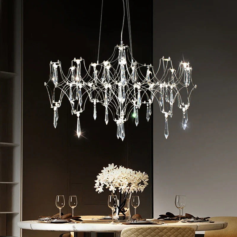 Afralia™ Crystal Chandelier Ceiling Pendant Light for Living Dining Bedroom Home Lighting