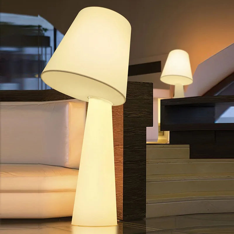 Afralia™ Nordic Wabi Sabi Fabric Floor Lamp for Minimalist Living Spaces